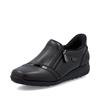 Rieker Tex Comfort Shoe With Side Zip - Black Leather